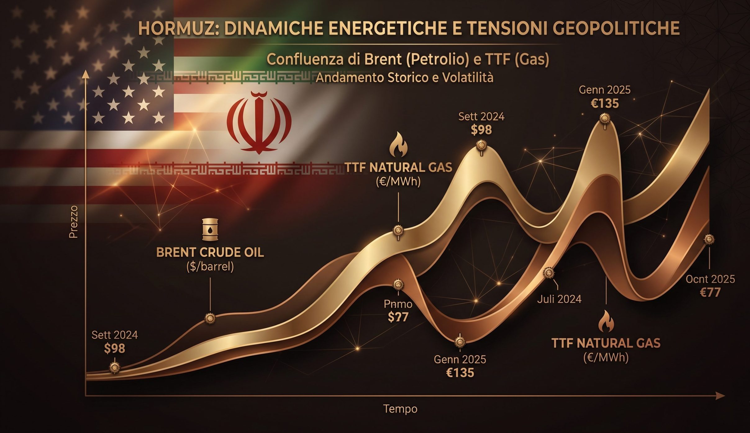 Stallo USA-Iran sui mercati energetici: quotazioni Brent e gas TTF aprile 2026